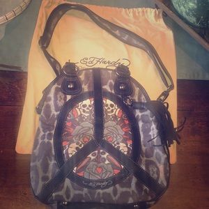 Ed Hardy Preston Peace Sign Purse